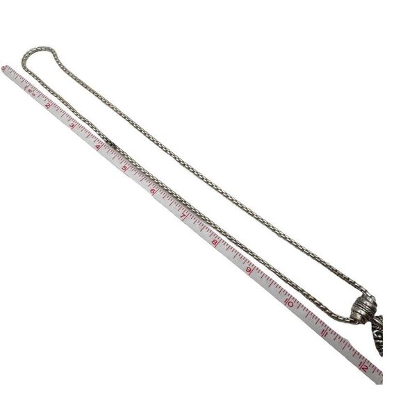 Vintage Sterling Silver Necklace Coral Pendant By Espo Signed Joseph Esposito - Picture 6 of 6